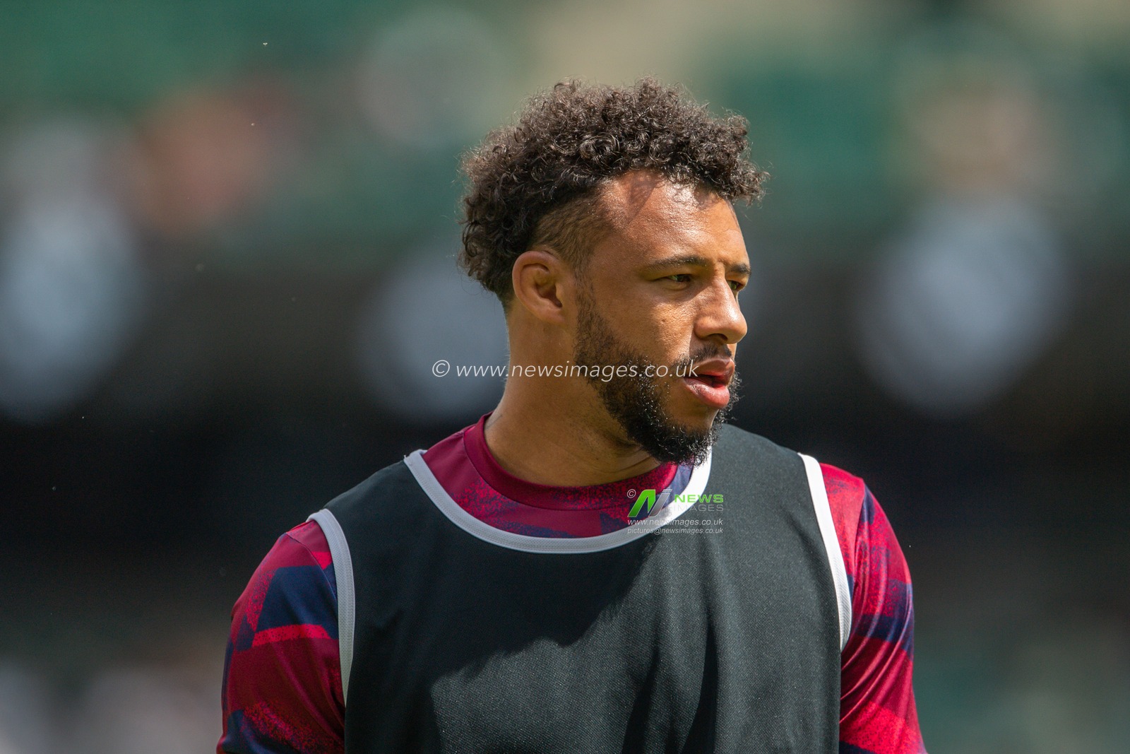 Courtney Lawes of England during pre match warm up