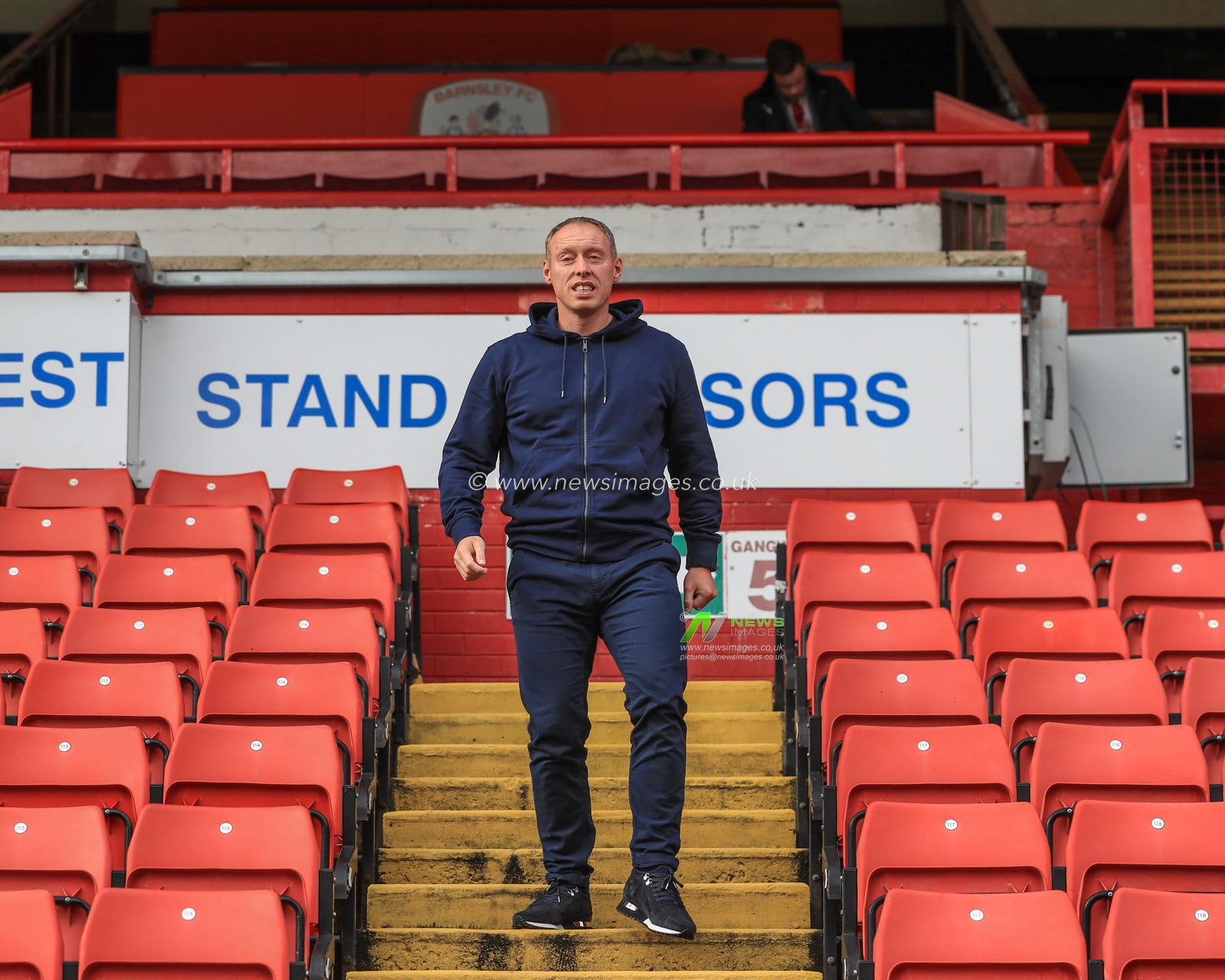 19th October 2019, Oakwell, Barnsley, England; Sky Bet Championship, Barnsley v Swansea City : Steve Cooper manager of Swansea City arrives at Oakwell

Credit: Mark Cosgrove/News Images