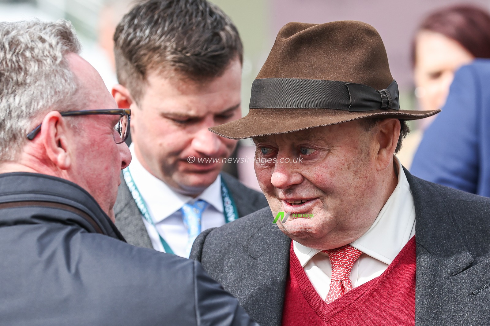 Trainer Nicky Henderson after winning winning the 2.20pm The Boodles Anniversary 4-y-o Juvenile Hurdle (Class 1) during the Randox Grand National 2024 Opening Day at Aintree Racecourse, Liverpool, United Kingdom, 11th April 2024

(Photo by Mark Cosgrove/News Images)