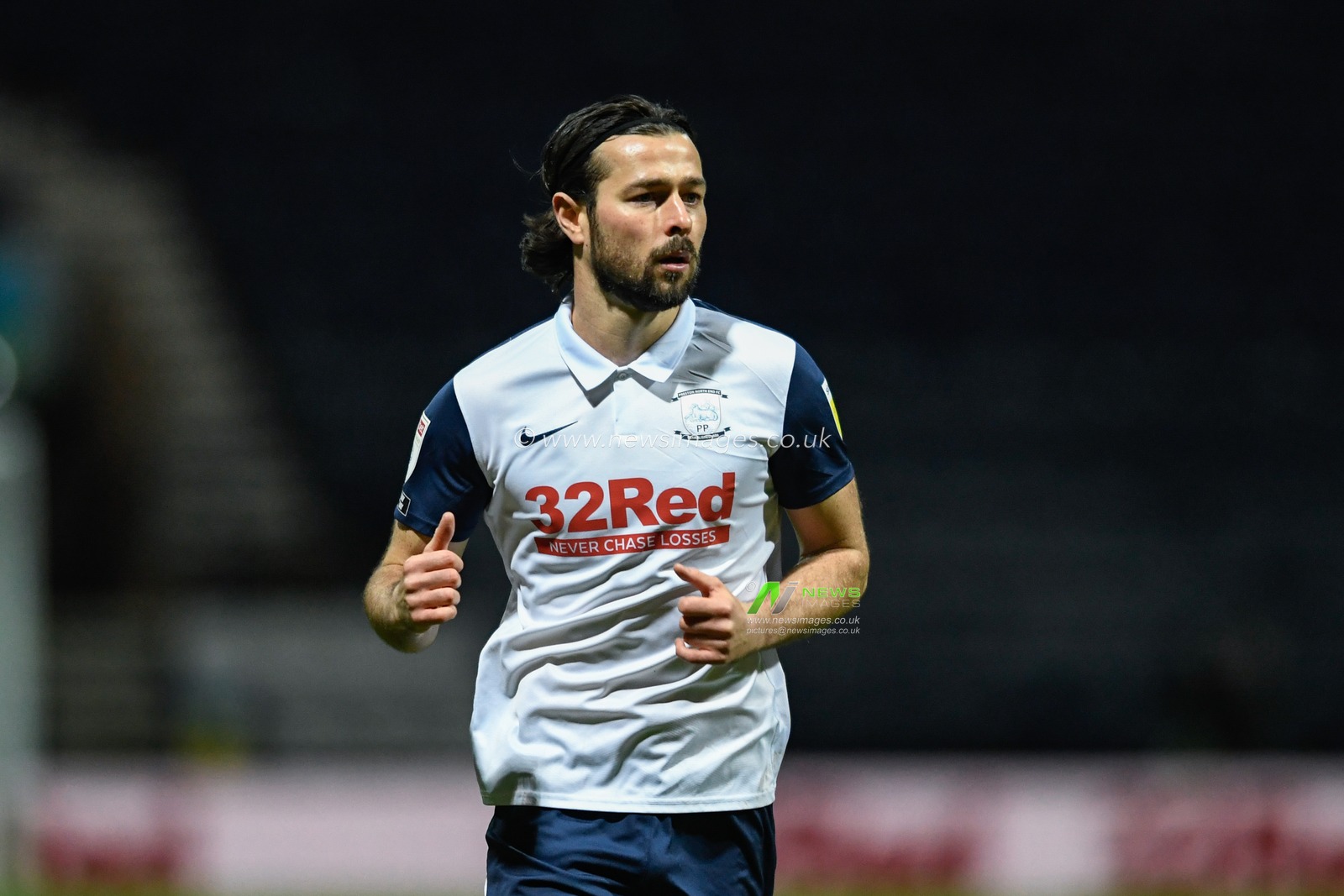 Joe Rafferty #15 of Preston North End in action during the game
