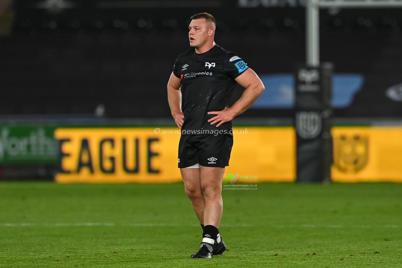 Dewi Lake of Ospreys during the game