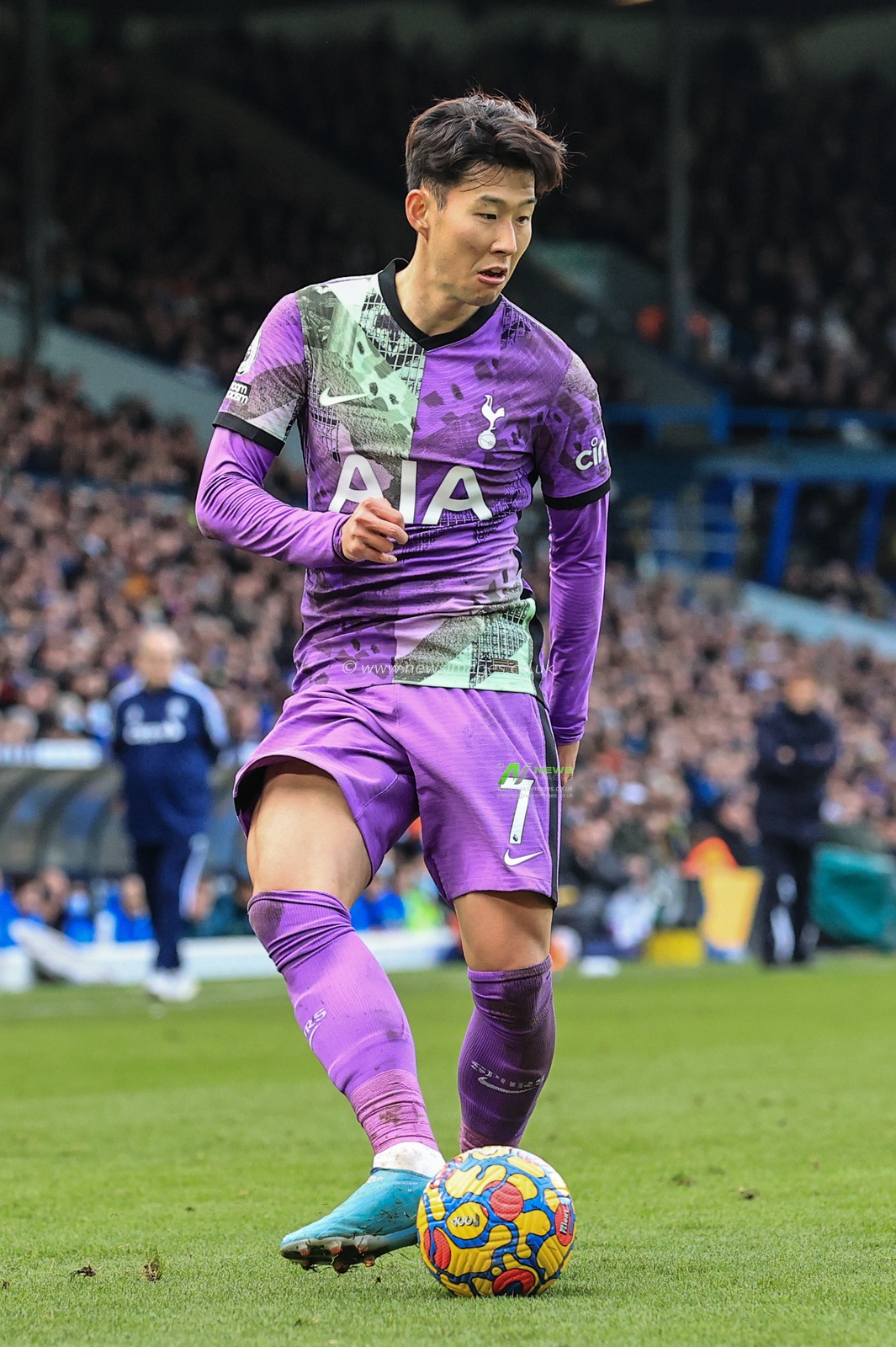 Son Heung-Min #7 of Tottenham Hotspur in action during the game