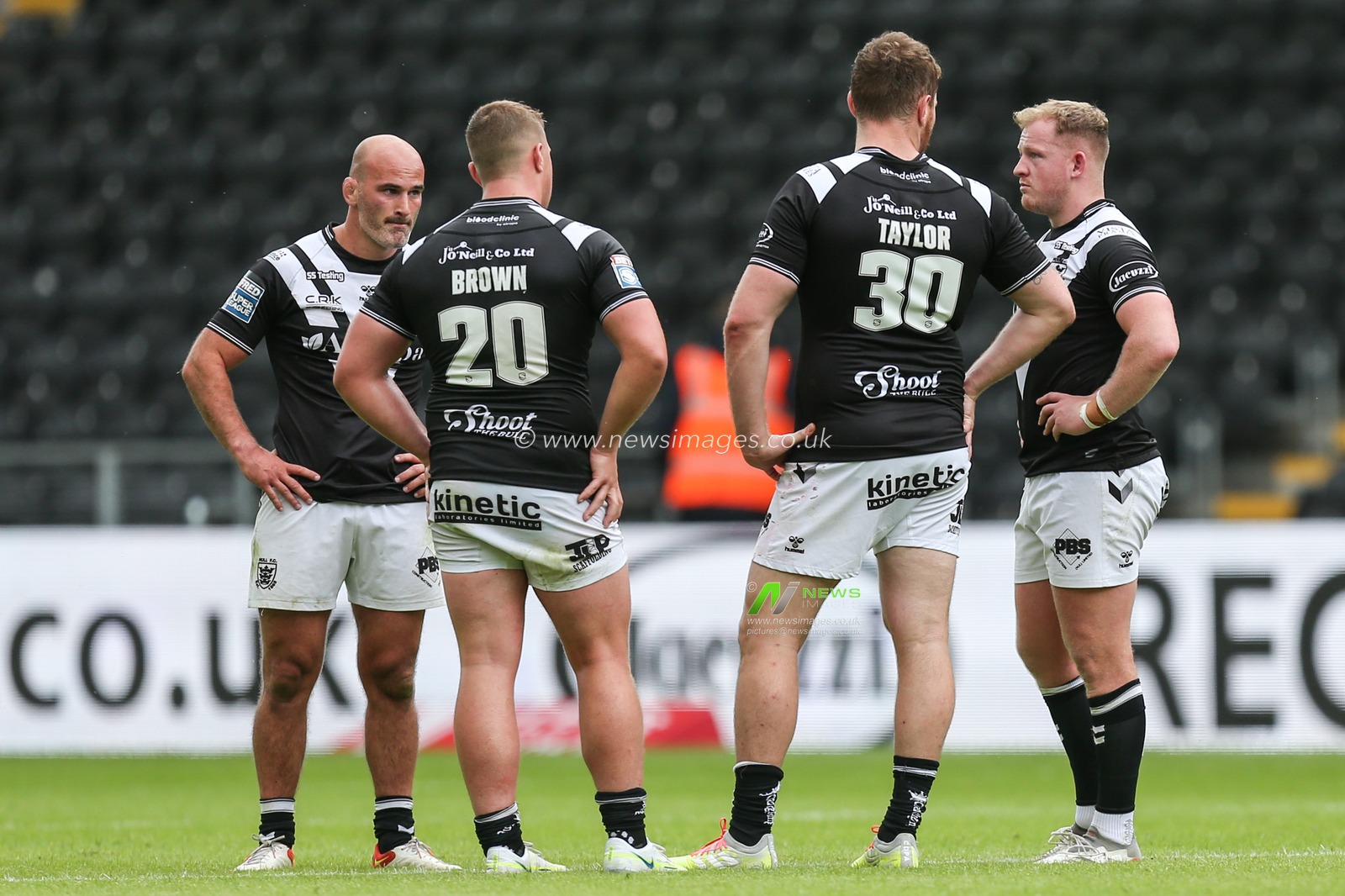 Dejected Hull FC player after the final whistle in front of an almost empty East stand