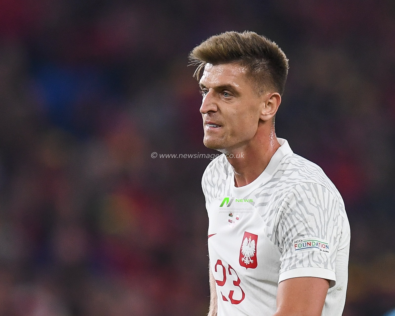 Poland's Krzsztof Pi?tek during the UEFA Nations League Group A4 match between Wales vs Poland at Cardiff City Stadium, Cardiff, United Kingdom, 25th September 2022

(Photo by Mike Jones/News Images)