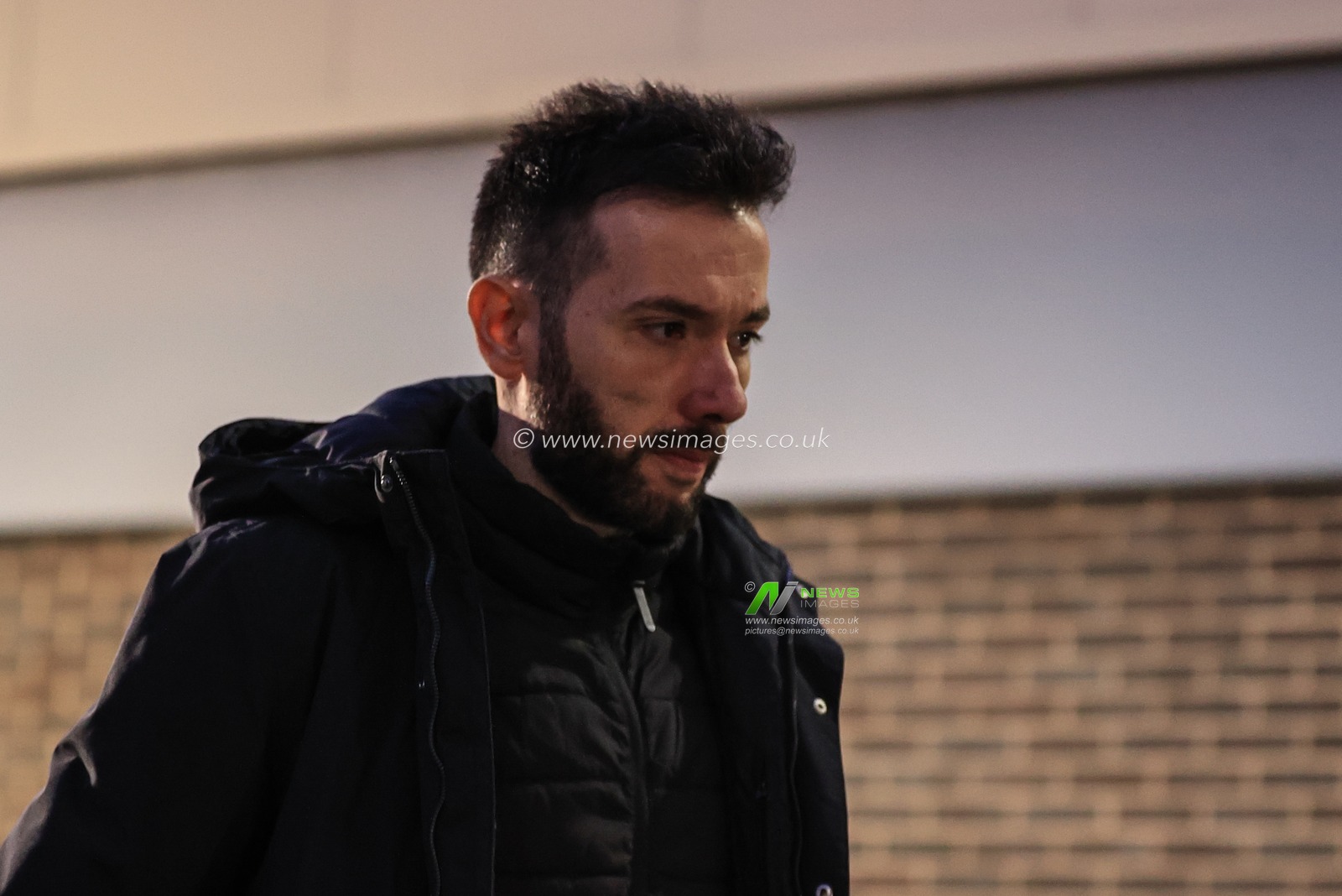 Carlos CorberÃ¡n manager of Huddersfield Town arrives at the City Ground