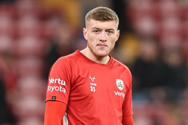 Barnsley goalkeeper Rogan Ravenhill in the pregame warmup session during the Emirates FA Cup Third Round match Liverpool vs Barnsley at Anfield, Liverpool, United Kingdom, 12th January 2026

(Photo by Alfie Cosgrove/News Images)