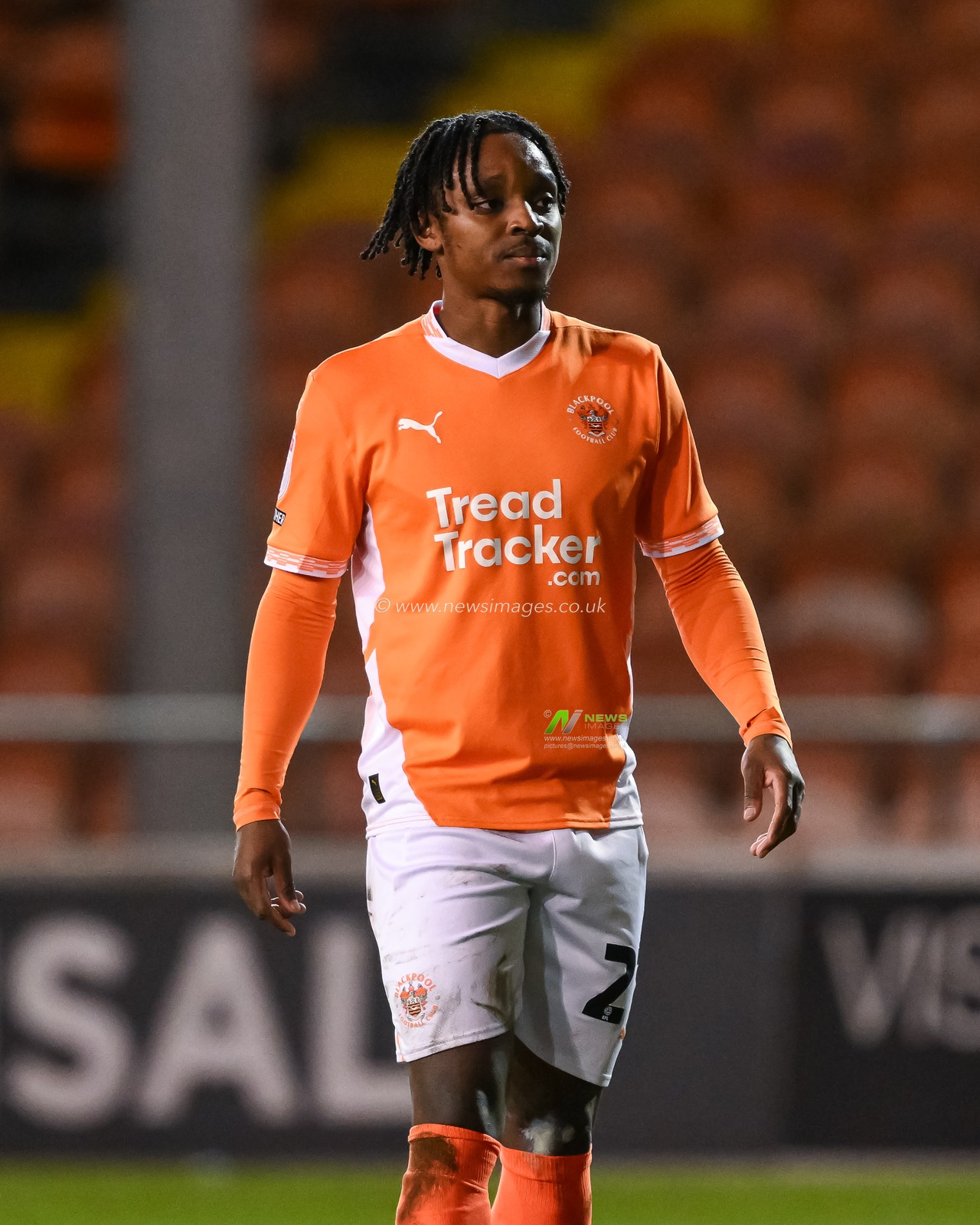 Niall Ennis of Blackpool during the Sky Bet League 1 match Blackpool vs Cambridge United at Bloomfield Road, Blackpool, United Kingdom, 11th March 2025

(Photo by Craig Thomas/News Images)