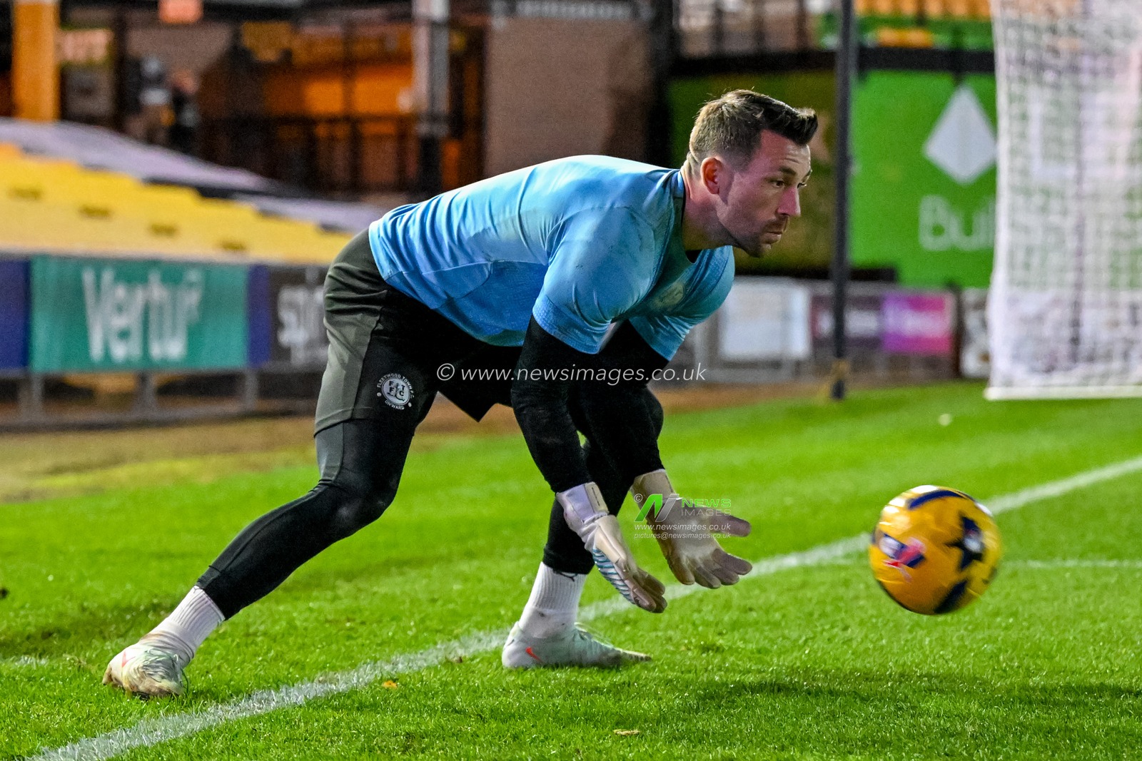 Jay Lynch of Fleetwood Town during the The Vertu Trophy Group G match Port Vale vs Fleetwood Town at Vale Park, Burslem, United Kingdom, 11th November 2025

(Photo by Adam Gee/News Images)

*** GER AUT SUI OUT ***