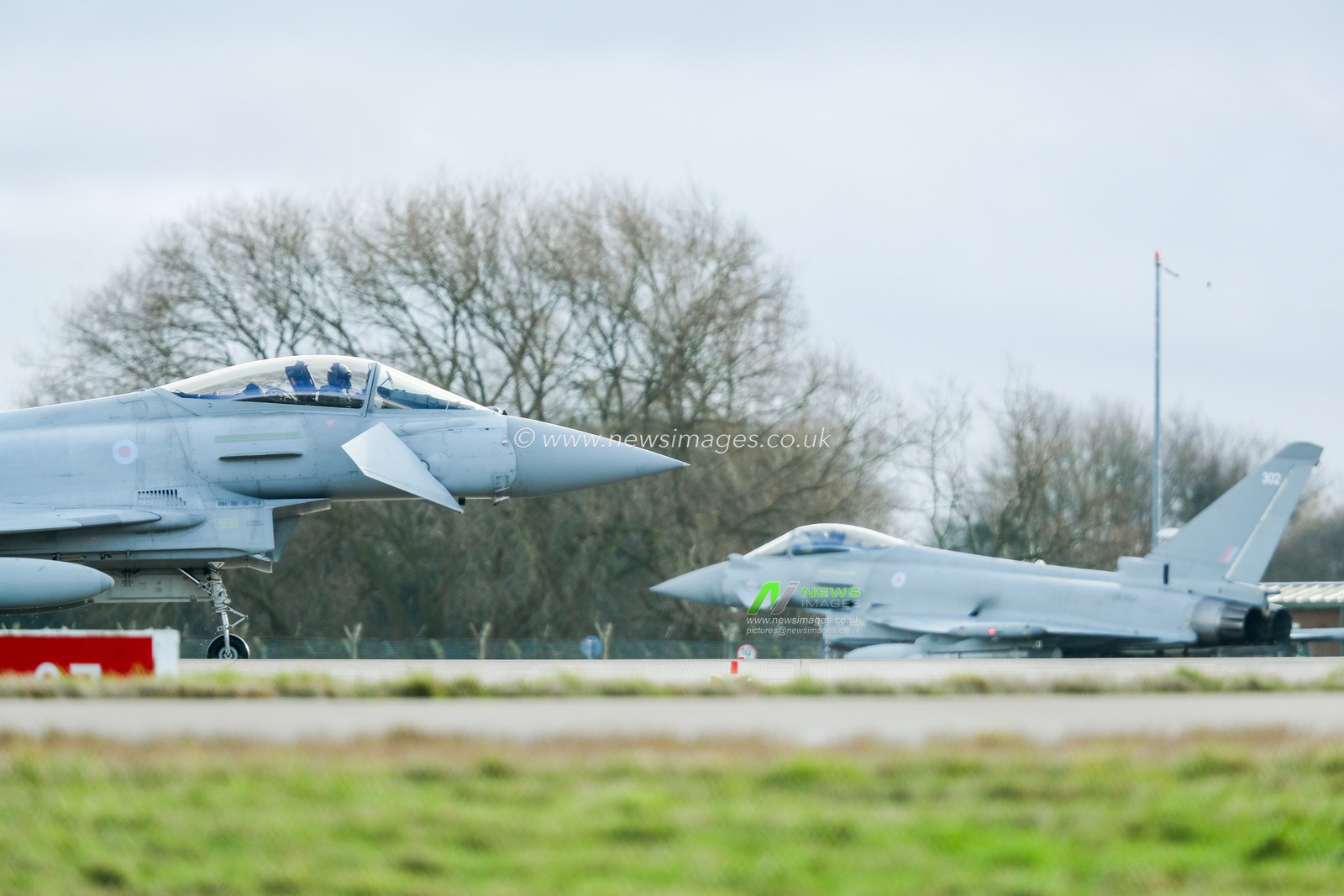 RAF Typhoon FGR4â€™s lands at RAF Coningsby, Coningsby, United Kingdom, 28th January 2025

(Photo by Izzy Poles/News Images)