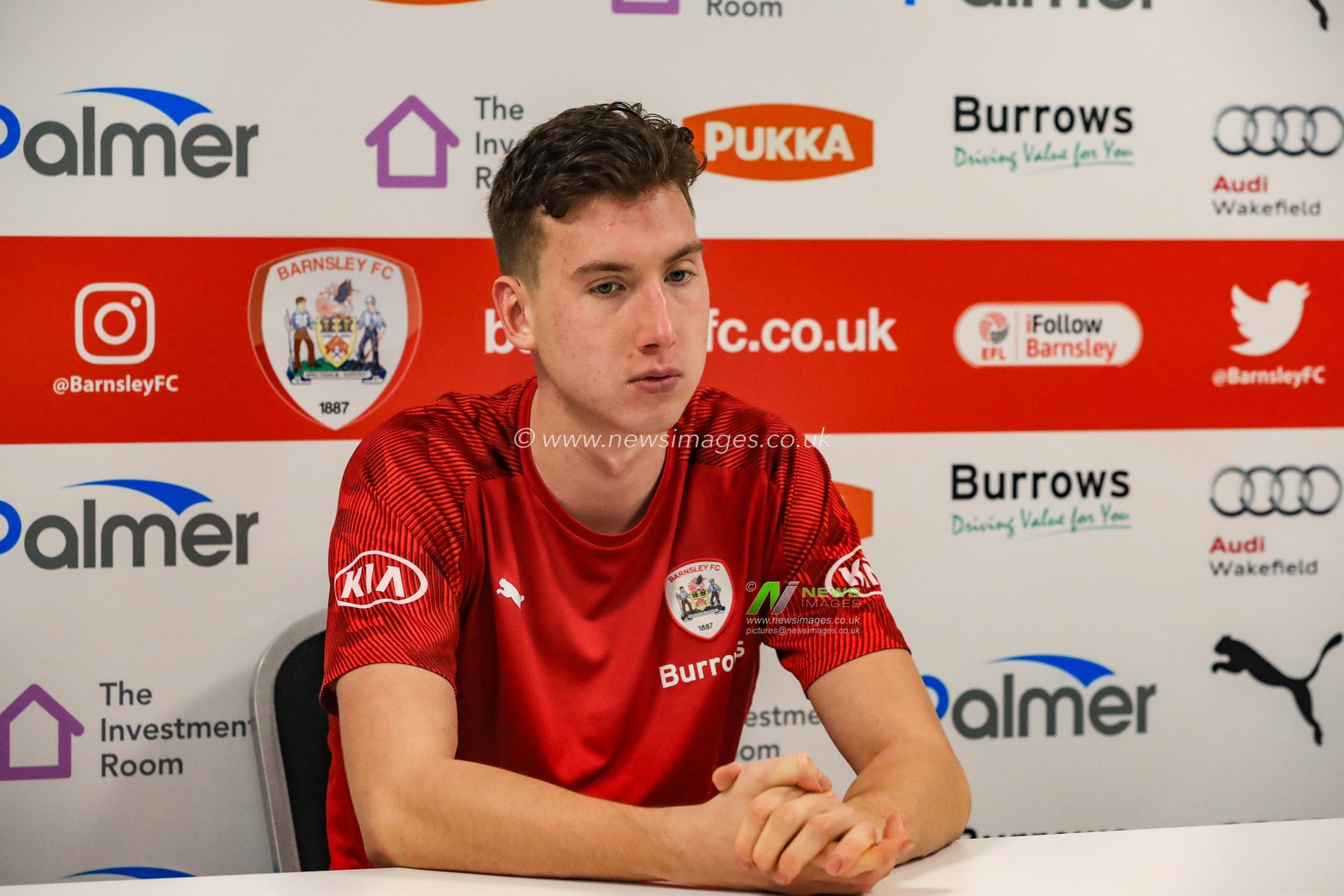 26th December 2019, Oakwell, Barnsley, England; Sky Bet Championship, Barnsley v West Bromwich Albion : Aapo Halme (24) of Barnsley speaks to the press 

Credit: Mark Cosgrove/News Images