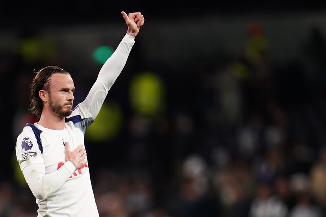 James Maddison of Tottenham Hotspur at full time during the Premier League match Tottenham Hotspur vs Leeds United at Tottenham Hotspur Stadium, London, United Kingdom on 11 May 2026

(Photo by Harvey Murphy/News Images)