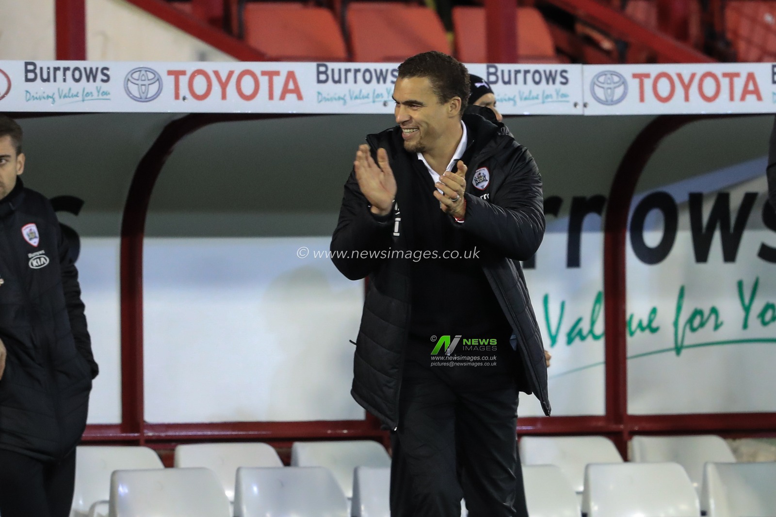 Valerien IsmaÃ«l manager of Barnsley celebrates Barnsleyâ€™s 2-0 win over Forest