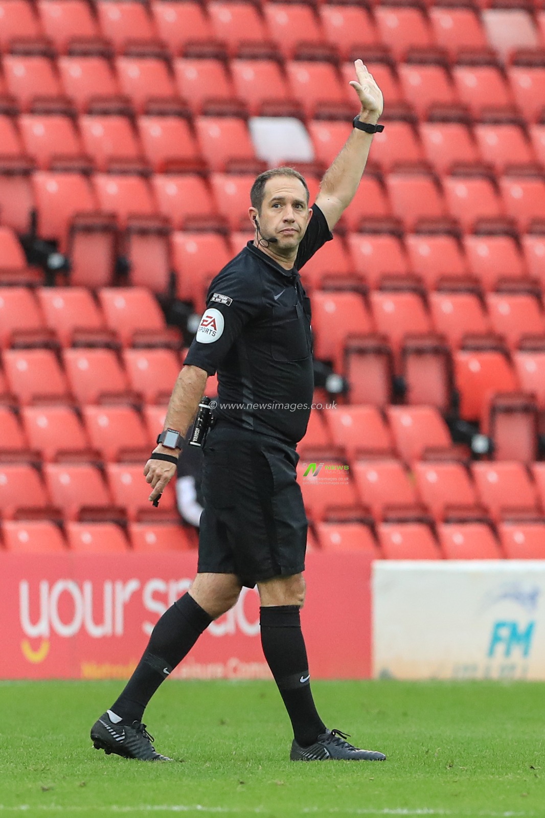 referee Jeremy Simpson during the game