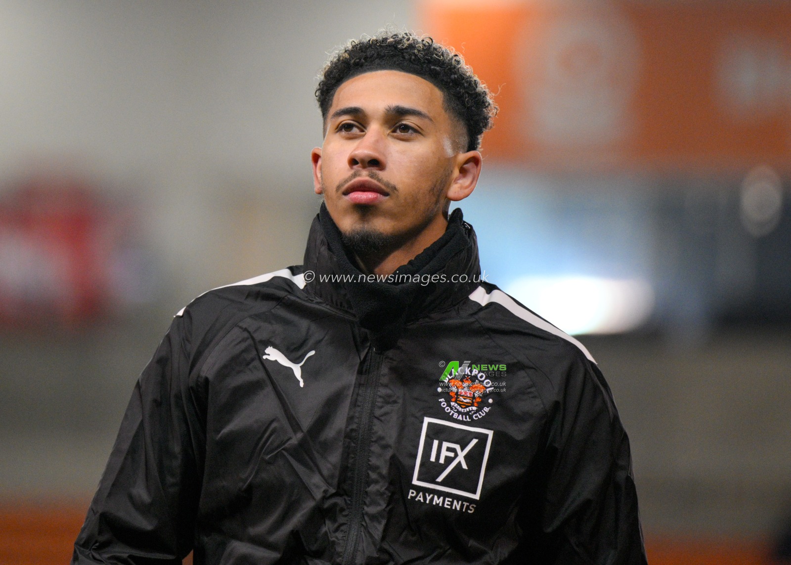 Jordan Lawrence-Gabriel #4 of Blackpool warms up ahead of the match, during the Bristol Street Motors Trophy match Blackpool vs Barnsley at Bloomfield Road, Blackpool, United Kingdom, 5th December 2023

(Photo by Cody Froggatt/News Images)