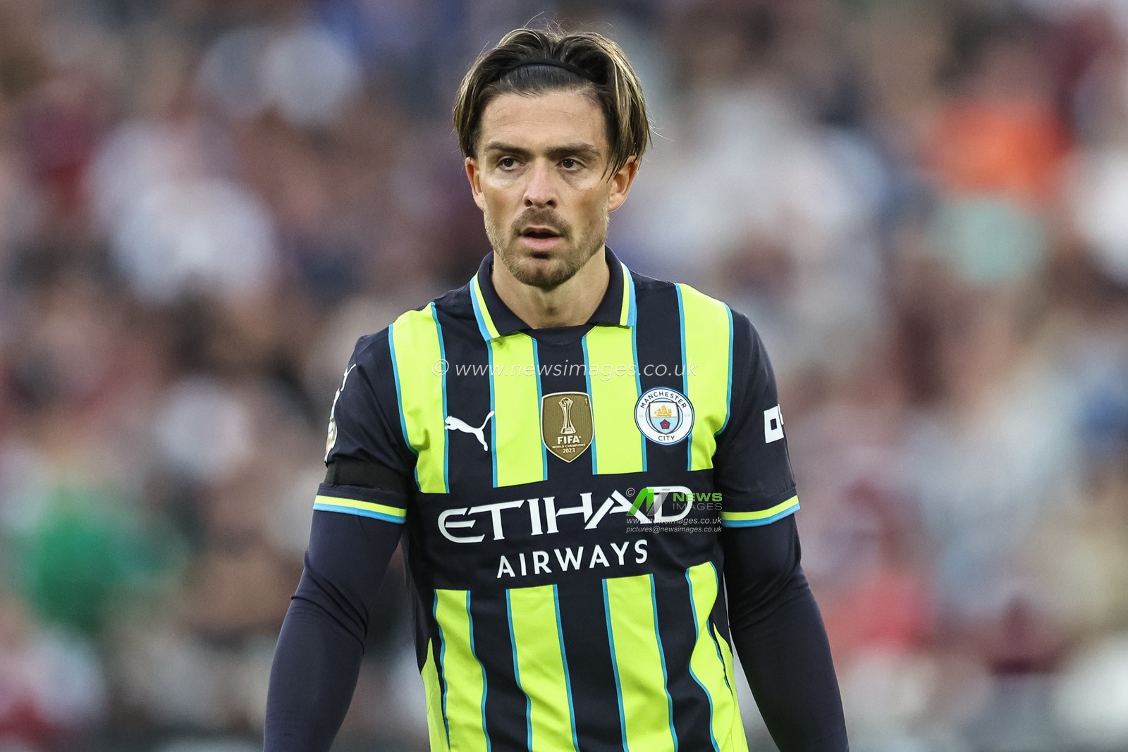 Jack Grealish of Manchester City during the Premier League match West Ham United vs Manchester City at London Stadium, London, United Kingdom, 31st August 2024

(Photo by Mark Cosgrove/News Images)