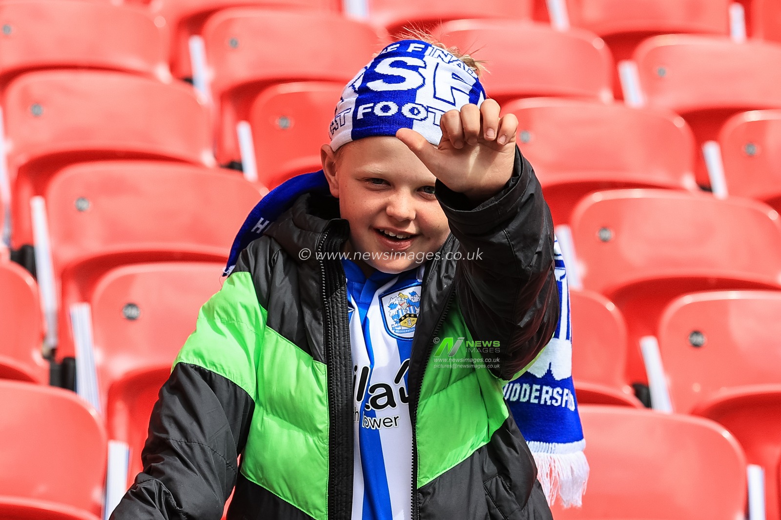 Huddersfield Town fans arrive at Wembley