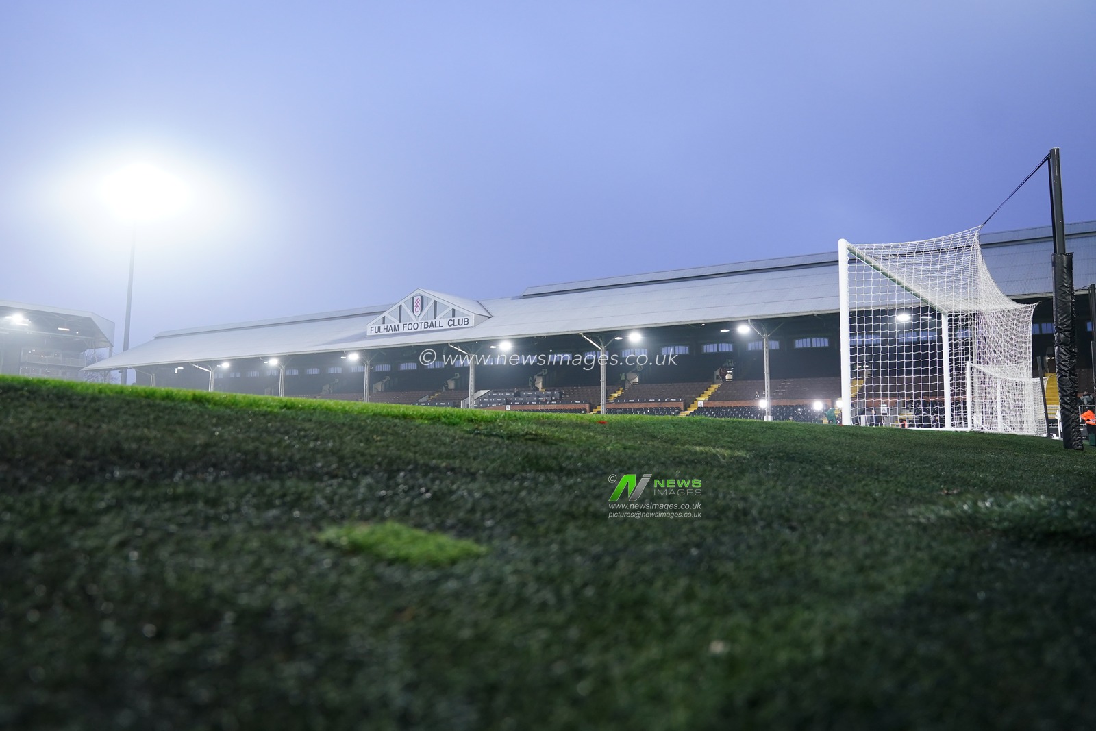 Low angle view of Craven Cottage ahead of the Premier League match Fulham vs West Ham United at Craven Cottage, London, United Kingdom on 04 March 2026

(Photo by Harvey Murphy/News Images)