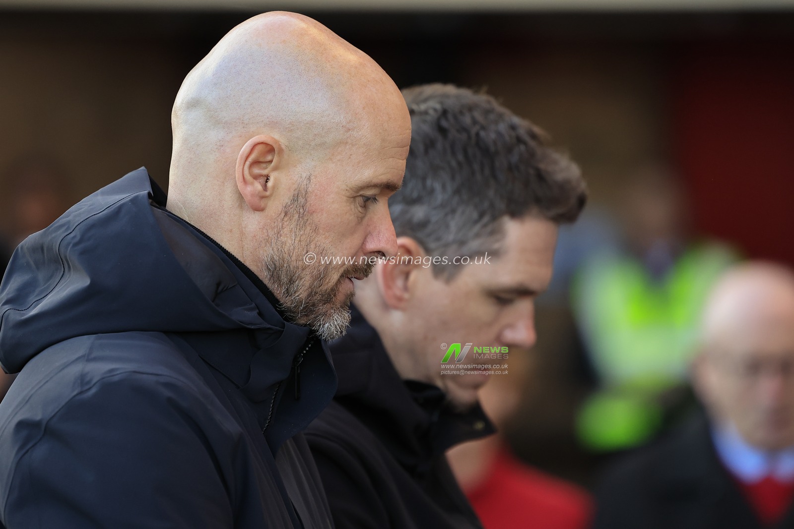 Team manager Erik ten Hag and Womenâ€™s team manager Mark Skinner lay a wreath as Manchester United mark the 65th anniversary of the Munich Air Disaster at Old Trafford, Manchester, United Kingdom, 6th February 2023

(Photo by Conor Molloy/News Images)