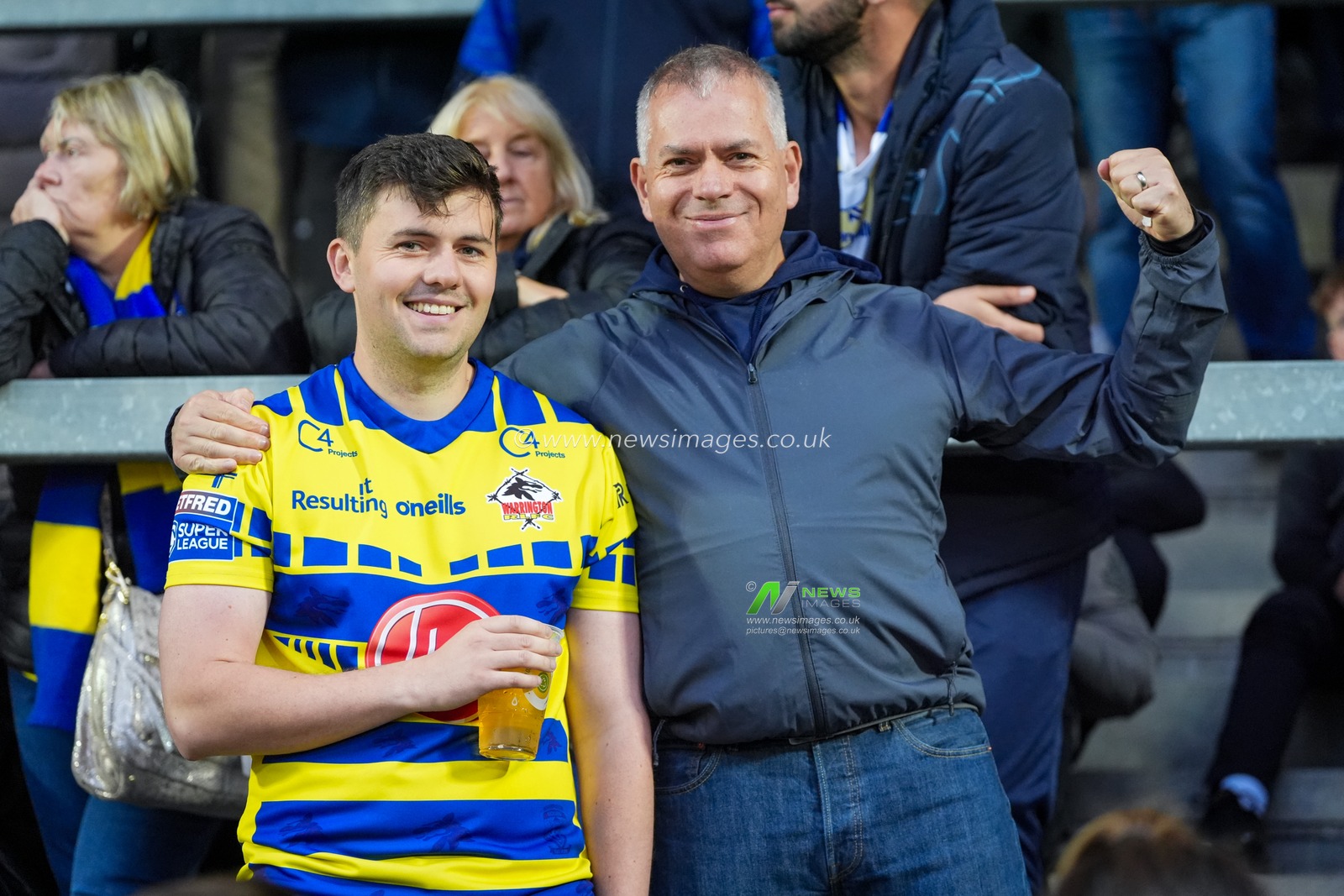 Warrington fans at half time during the Betfred Super League round 14 match St Helens vs Warrington Wolves at The BrewDog Stadium, St Helens, United Kingdom on 11 June 2026

(Photo by Maynard Manyowa/News Images)