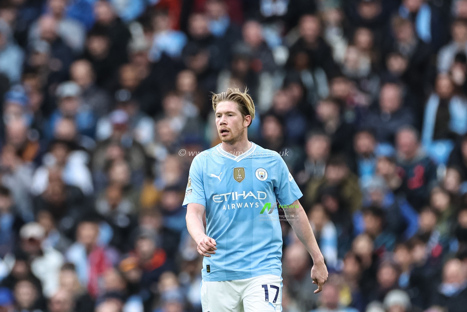 Kevin De Bruyne of Manchester City during the Premier League match Manchester City vs Manchester United at Etihad Stadium, Manchester, United Kingdom, 3rd March 2024

(Photo by Mark Cosgrove/News Images)