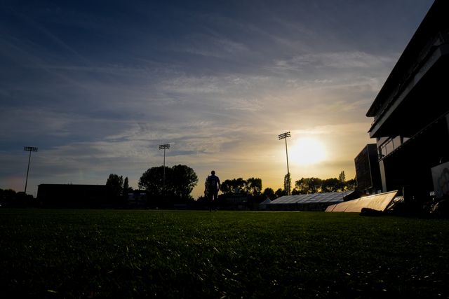 Martin Andersson fields during the Vitality Blast T20 match between Derbyshire Falcons and Durham Cricket at The Central Co-Op County Ground, Derby, United Kingdom on 22 May 2026

(Photo by Maynard Manyowa/News Images)