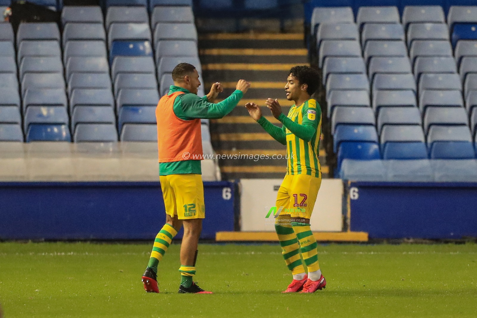 Matheus Pereira (12) of West Bromwich Albion celebrates his goal to make it 0-3