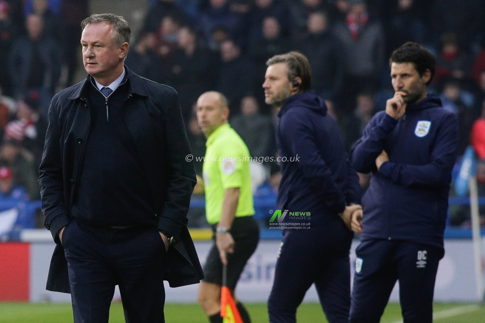 1st January 2020, John Smith's Stadium, Huddersfield, England; Sky Bet Championship, Huddersfield Town v Stoke City : Michael O'Neill manager of Stoke City 

Credit: Kurt Fairhurst/News Images