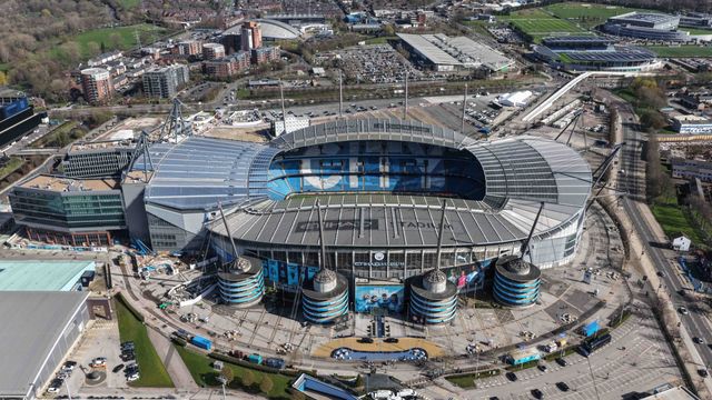 An aerial view of The City of Manchester Stadium during the UEFA Champions League last 16 second leg match Manchester City vs Real Madrid at The City of Manchester Stadium, Manchester, United Kingdom on 17 March 2026

(Photo by Mark Cosgrove/News Images)
