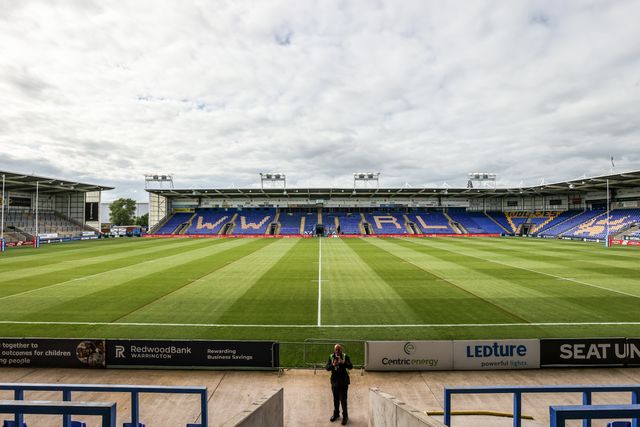 A general view of Halliwell Jones Stadium ahead of the Betfred Super League round 13 match Warrington Wolves vs Hull FC at The Halliwell Jones Stadium, Warrington, United Kingdom on 05 June 2026

(Photo by Alfie Cosgrove/News Images)