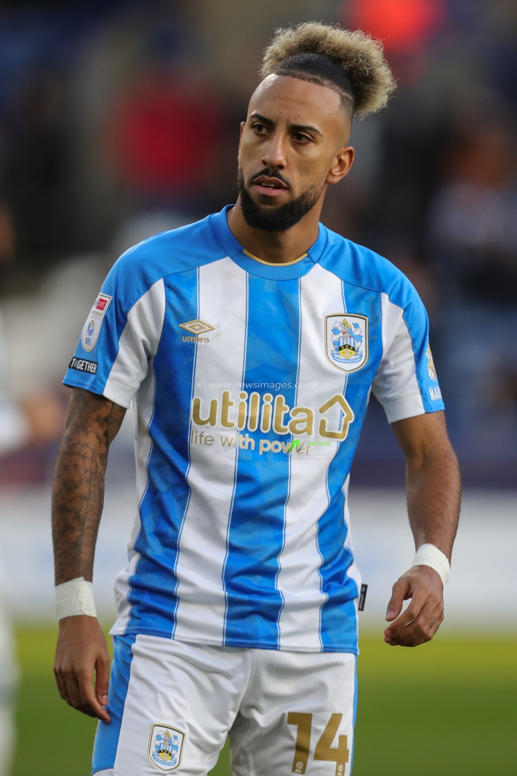 Sorba Thomas #14 of Huddersfield Town during the Sky Bet Championship match Huddersfield Town vs Southampton at John Smith's Stadium, Huddersfield, United Kingdom, 25th November 2023

(Photo by James Heaton/News Images)