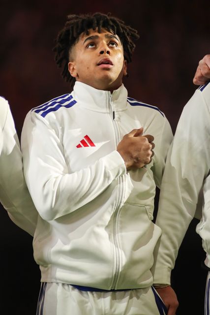 Theo Attissogbe of France sings the national anthem during the Guinness Six Nations match Wales vs France at Principality Stadium, Cardiff, United Kingdom, 15th February 2026

(Photo by Andrew Lewis/News Images)