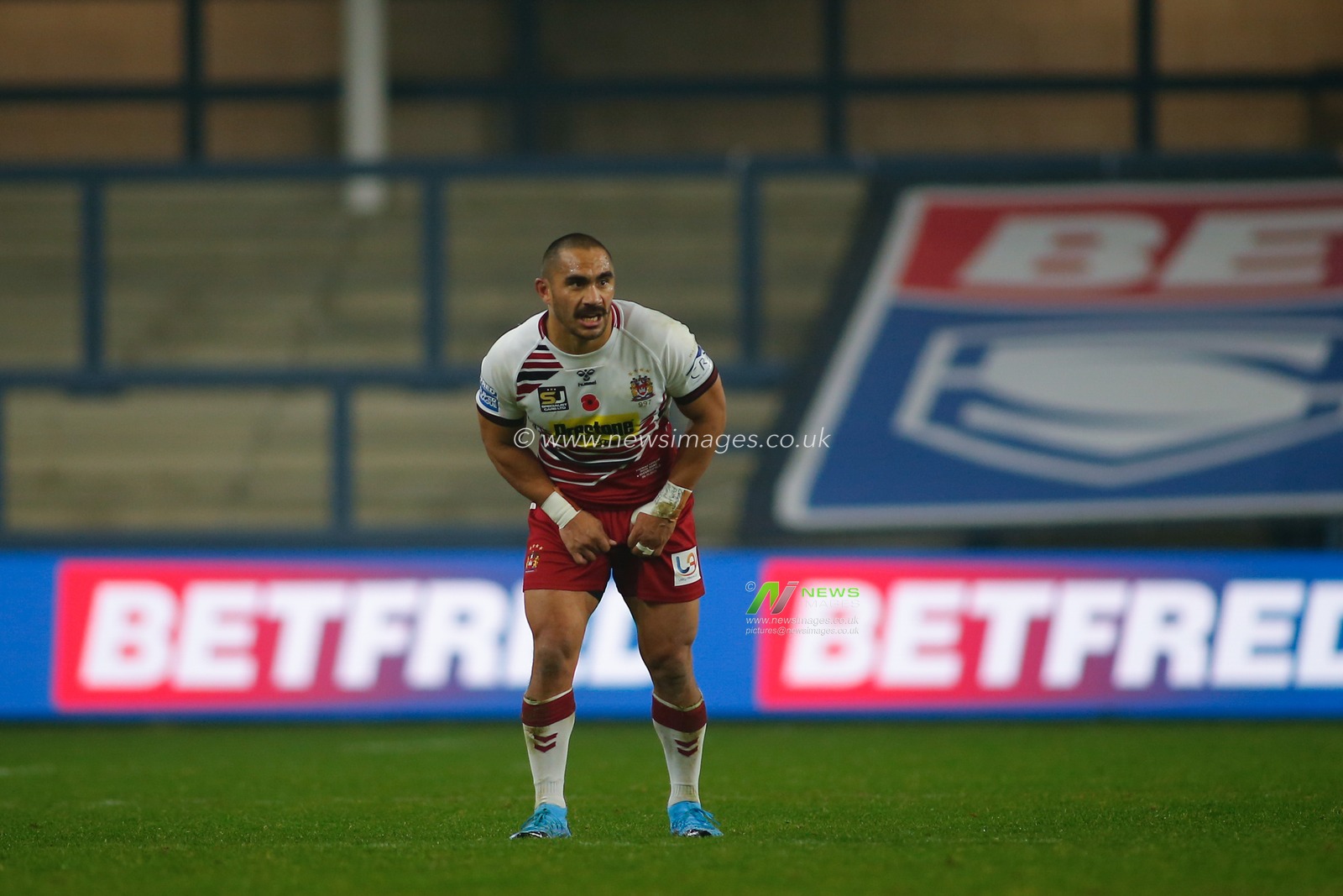Tommy Leuluai (7) of Wigan Warriors.
