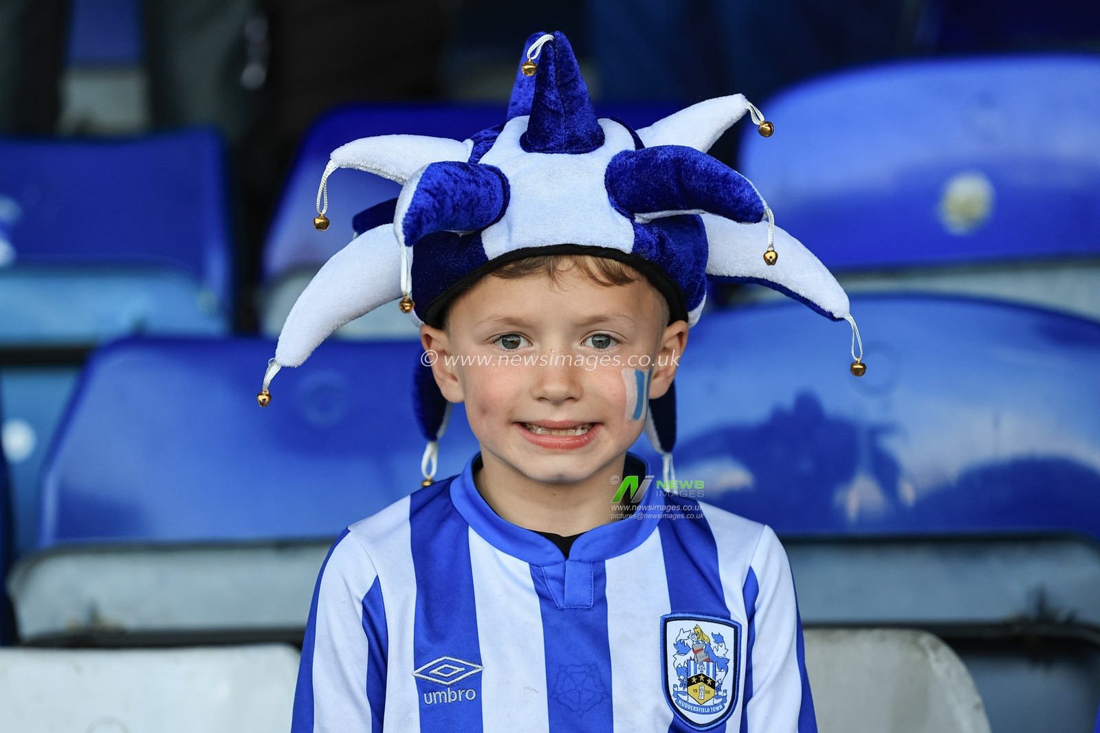 A young Huddersfield Town fan at Kenilworth Road