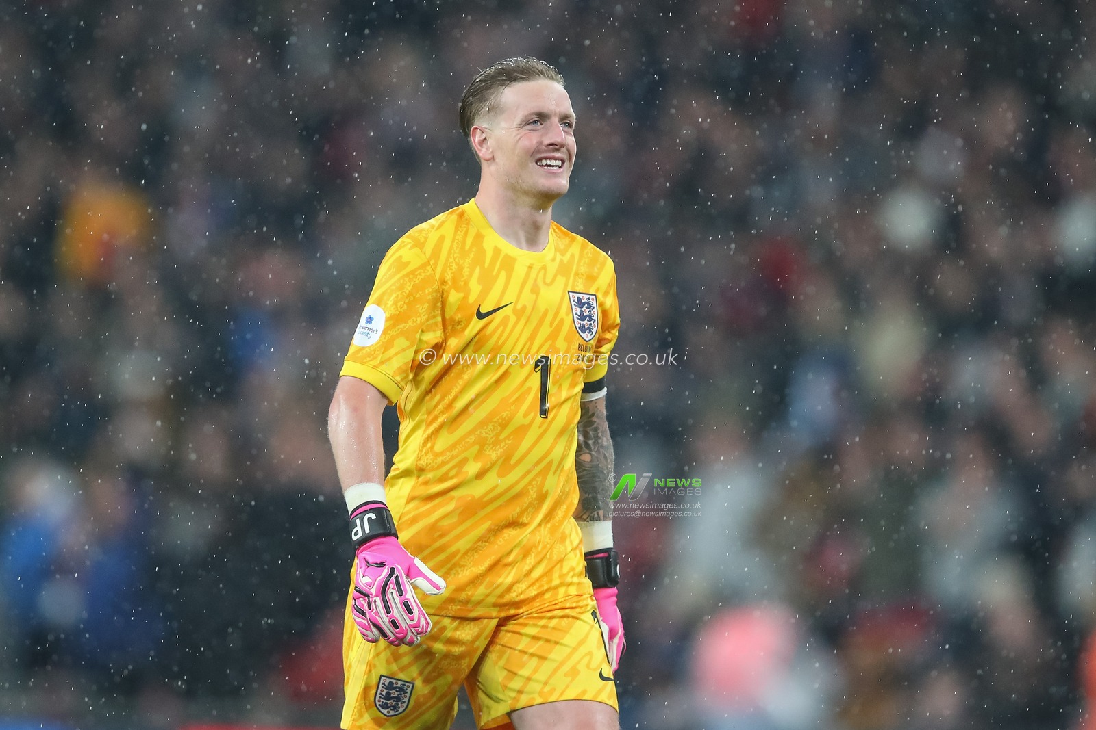 Jordan Pickford of England during the International Friendly match England vs Belgium at Wembley Stadium, London, United Kingdom, 26th March 2024

(Photo by Gareth Evans/News Images)