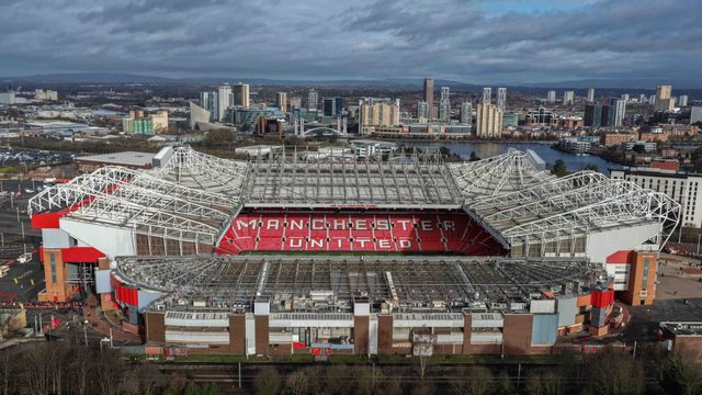 An aerial view of Old Trafford and the The Sir Alex Ferguson Stand during the Premier League match Manchester United vs Crystal Palace at Old Trafford, Manchester, United Kingdom on 01 March 2026

(Photo by Mark Cosgrove/News Images)