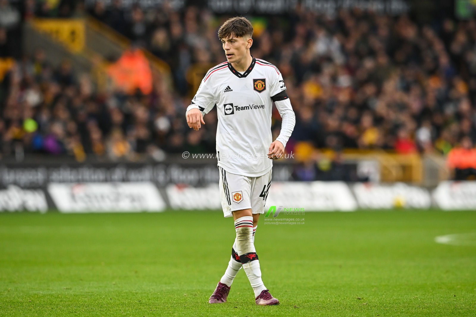 Alejandro Garnacho #49 of Manchester United during the Premier League match Wolverhampton Wanderers vs Manchester United at Molineux, Wolverhampton, United Kingdom, 31st December 2022

(Photo by Craig Thomas/News Images)