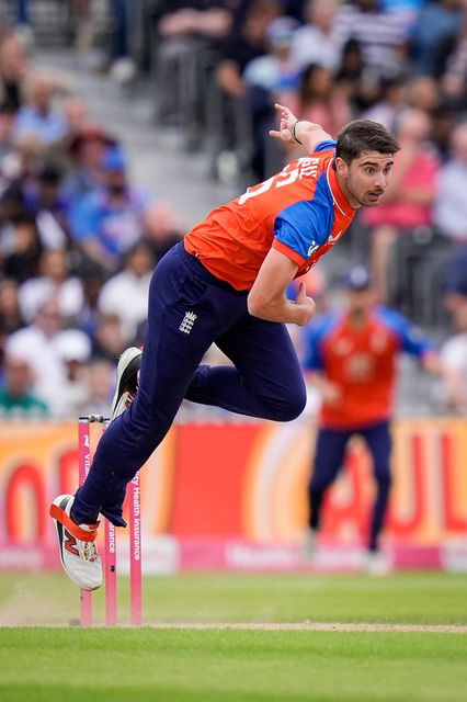 Josh Tongue of England delivers the ball during the Second Vitality T20 International match England vs India at Old Trafford, Manchester, United Kingdom on 04 July 2026

(Photo by Maynard Manyowa/News Images)