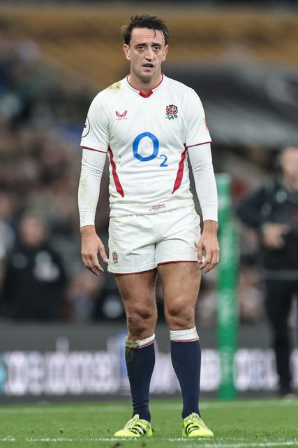 Alex Mitchell of England during the Quilter Nations Series 2025 match England vs Fiji at Allianz Stadium, Twickenham, United Kingdom, 8th November 2025

(Photo by Mark Cosgrove/News Images)

*** GER AUT SUI OUT ***