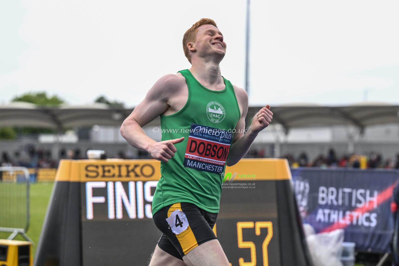 Charlie Dobson wins the mens 400m final and gets a place at the Olympics during the Microplus UK Athletics Championships Day 2 at Manchester Regional Arena, Manchester, United Kingdom, 30th June 2024

(Photo by Craig Thomas/News Images)
