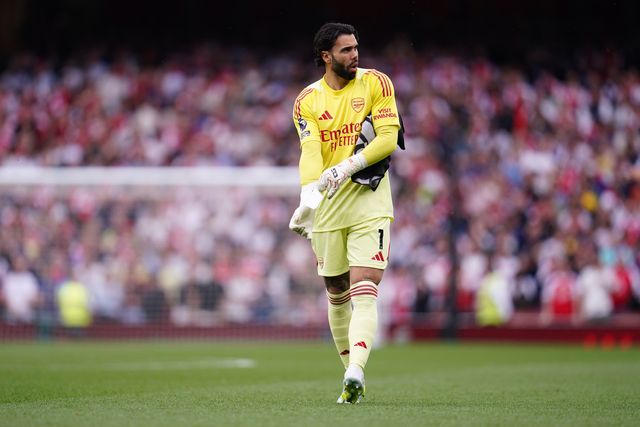 Arsenal goalkeeper David Raya during the Premier League match Arsenal vs Fulham at Emirates, London, United Kingdom on 02 May 2026

(Photo by Harvey Murphy/News Images)