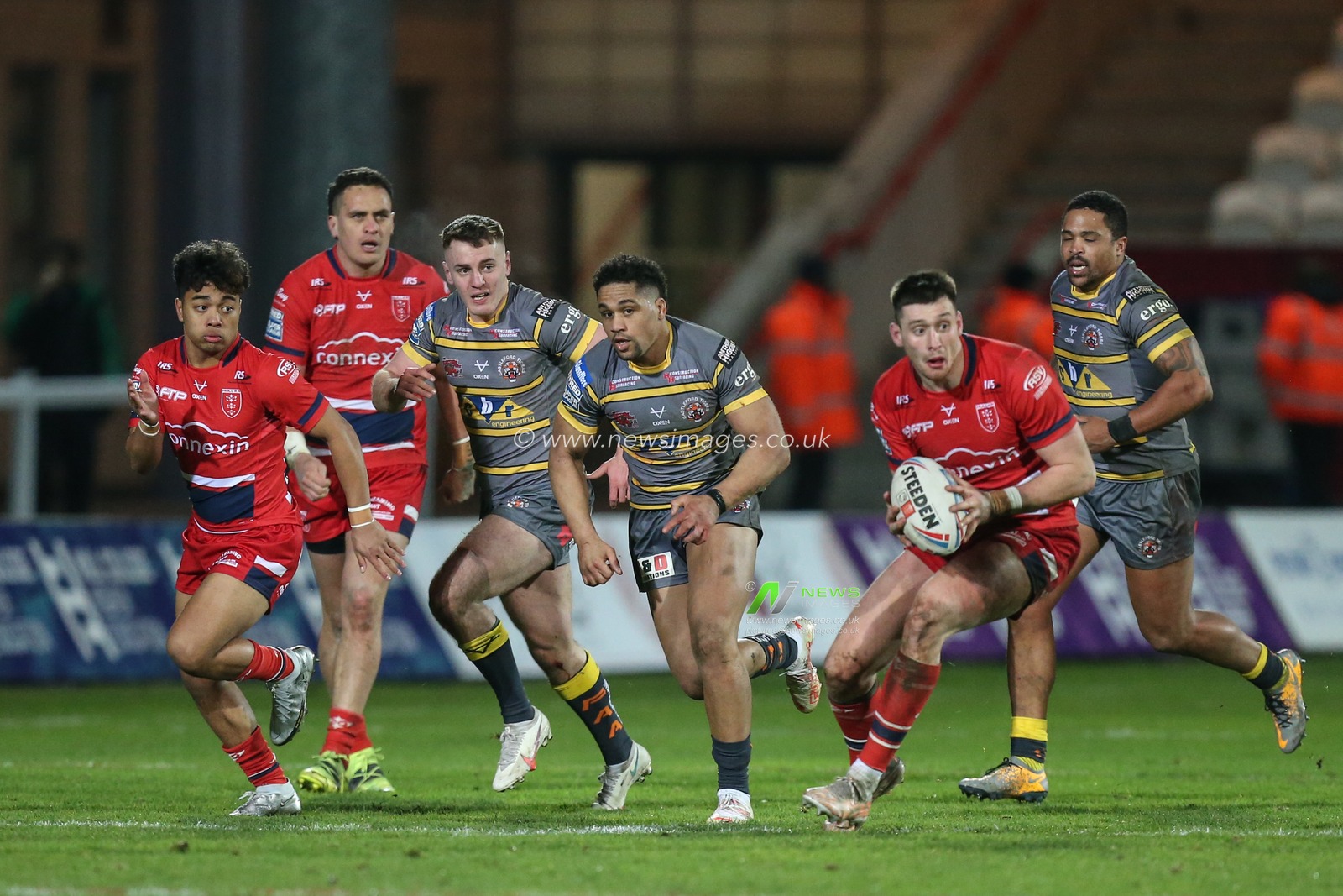 Sam Wood #24 of Hull KR in action during the game