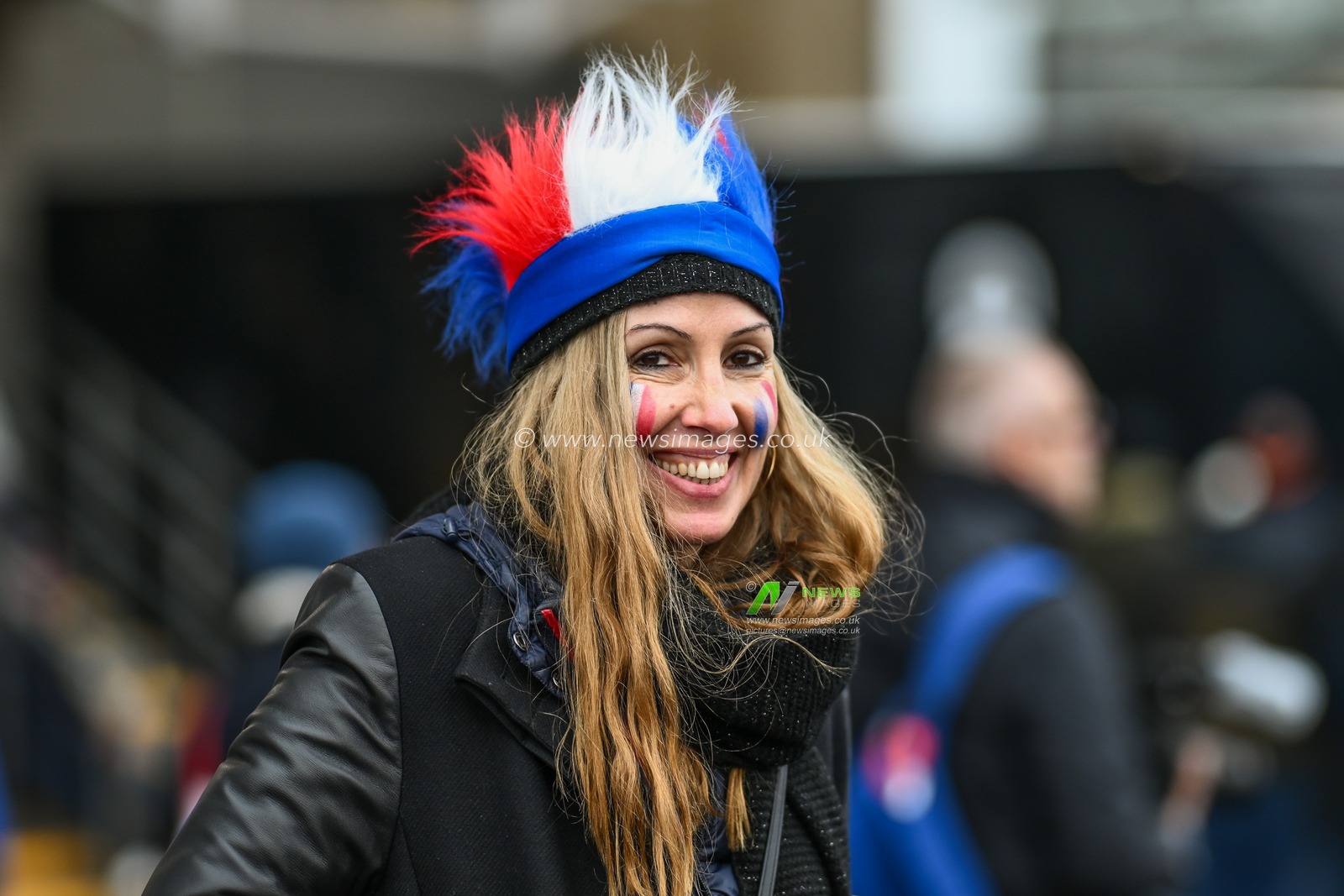 France fans enjoy the pre match atmosphere ahead of the 2025 Guinness 6 Nations match England vs France at Allianz Stadium,, Twickenham, United Kingdom, 8th February 2025

(Photo by Craig Thomas/News Images)