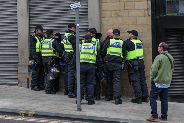 Anti-racism protest Barnsley Town Centre