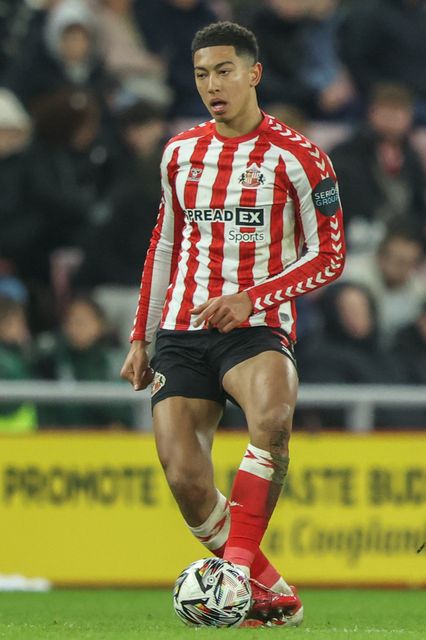 Jobe Bellingham of Sunderland during the Sky Bet Championship match Sunderland vs Luton Town at Stadium Of Light, Sunderland, United Kingdom, 12th February 2025

(Photo by Alfie Cosgrove/News Images)