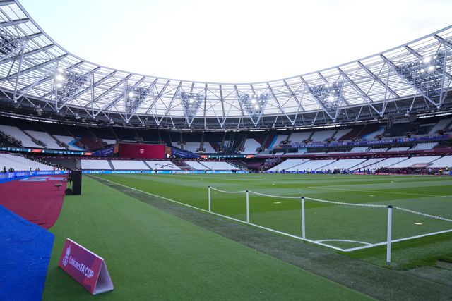 General view of the London Stadium ahead of the Emirates FA Cup Quarter-Final match West Ham United vs Leeds United at London Stadium, London, United Kingdom on 04 April 2026

(Photo by Harvey Murphy/News Images)