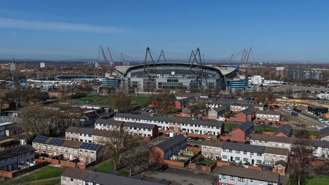 An aerial view of The City of Manchester Stadium during the UEFA Champions League last 16 second leg match Manchester City vs Real Madrid at The City of Manchester Stadium, Manchester, United Kingdom on 17 March 2026

(Photo by Mark Cosgrove/News Images)
