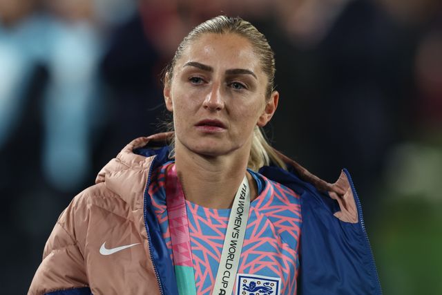 England players in tears after losing 1-0 to Spain in the final during the FIFA Women's World Cup 2023 Final match Spain Women vs England Women at Stadium Australia, Sydney, Australia, 20th August 2023

(Photo by Patrick Hoelscher/News Images)