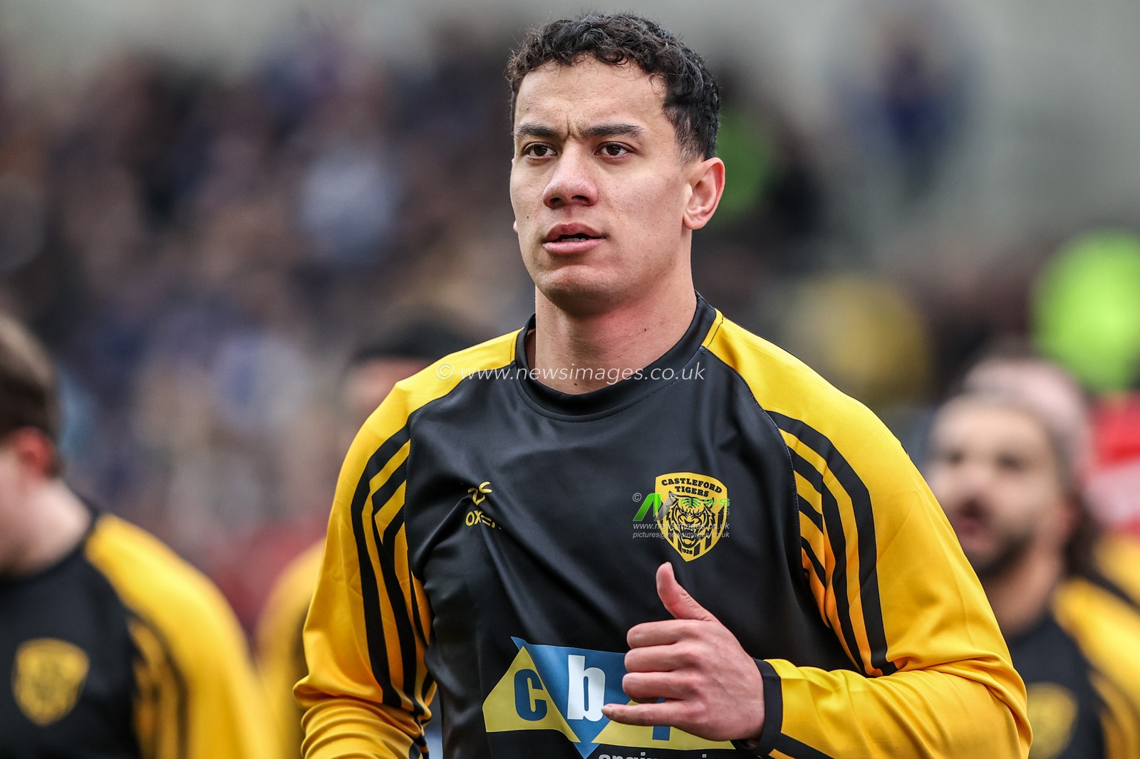Daejarn Asi of Castleford Tigers in the pre-game warm up during the Betfred Super League round 4 match Leeds Rhinos vs Castleford Tigers at AMT Headingley Stadium, Leeds, United Kingdom on 08 March 2026

(Photo by Alfie Cosgrove/News Images)