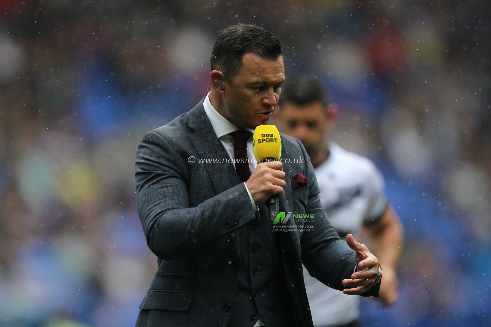 27th July 2019 , University of Bolton Stadium, Bolton, England; 2019 Coral Challenge Cup Semi-Final, Warrington Wolves vs Hull FC ; Robbie Paul for the BBC prior to the match starting


Credit: David Greaves/News Images