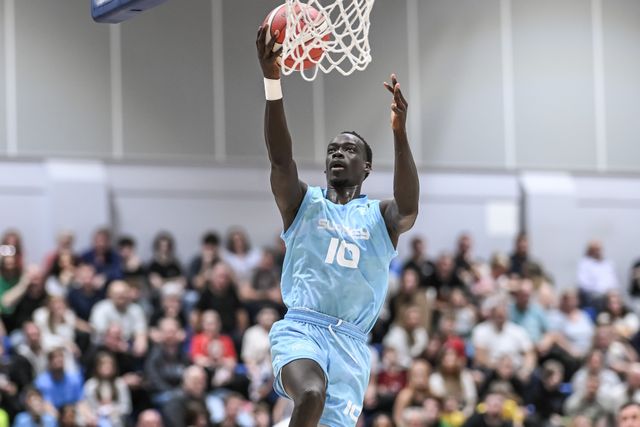 Padiet Wang of Surrey Scorchers scores a two pointer during the British Basketball Championship match Cheshire Phoenix vs Surrey Scorchers at Ellesmere Port Sports Village, Ellesmere Port, United Kingdom, 19th November 2023

(Photo by Craig Thomas/News Images)